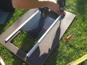 Montage Hühnerklappe